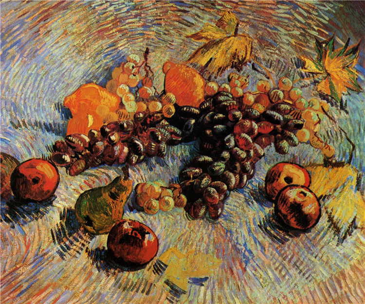 Still Life With Apples, Pears, Lemons And Grapes